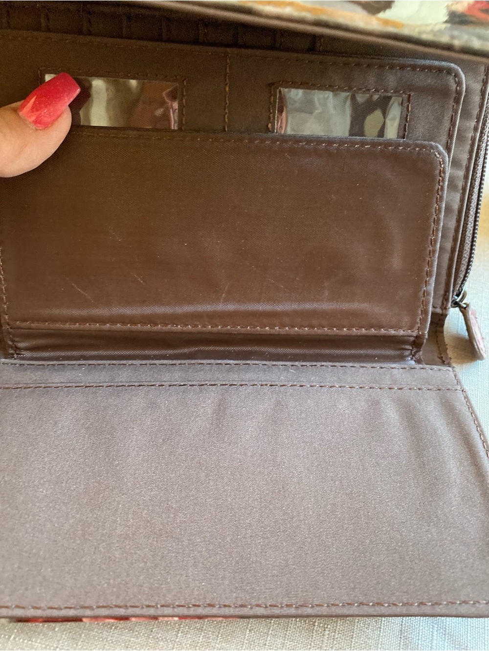 Floral Fold-Over Wallet - Pink & Red Roses - Picture 6 of 10